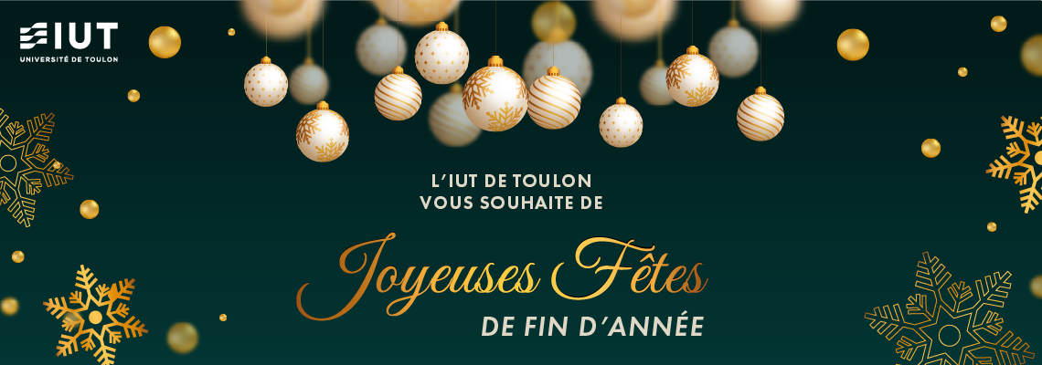 L'IUT DE TOULON VOUS SOUHAITE DE JOYEUSES FÊTES DE FIN D'ANNÉE !