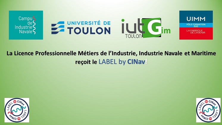 La cérémonie de remise du Label s'est déroulée à l'IUT de Toulon, Campus de La Garde
