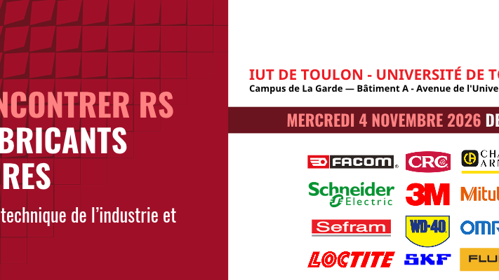 L'IUT de Toulon accueille le RoadShow Industrie & Innovation de RS France le 4 novembre 2026