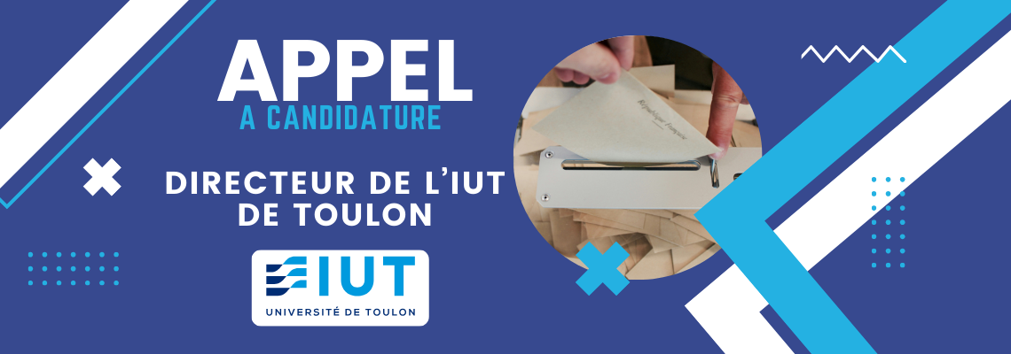 Appel à candidatures Directeur/trice de l'IUT de Toulon